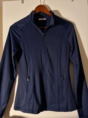 Navy-Blue Full-Zip Athletic Jacket